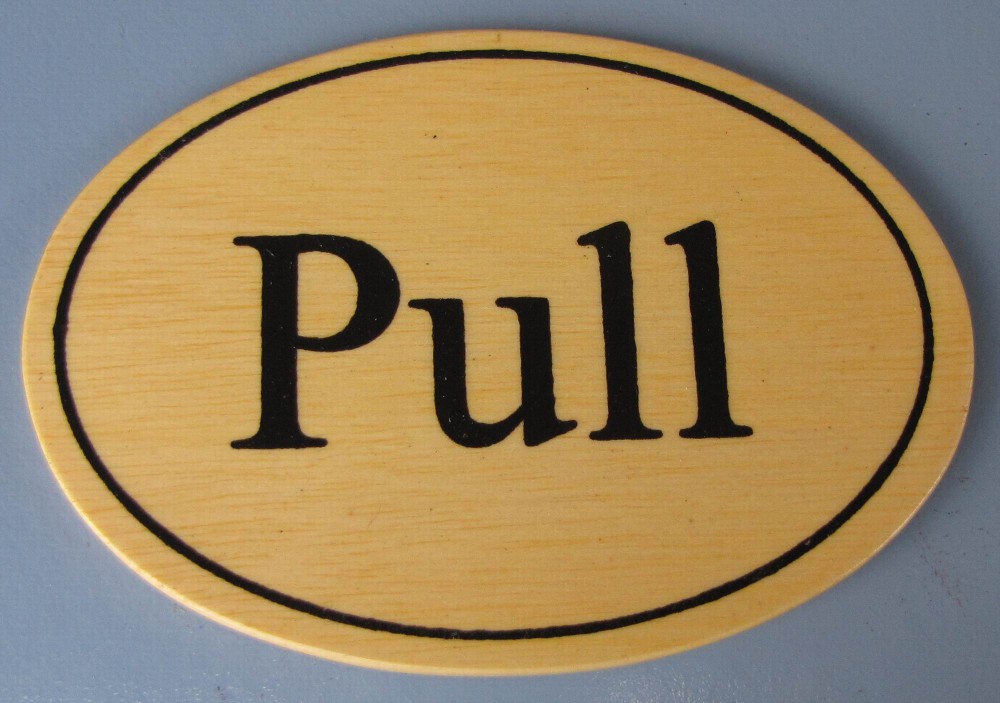 Bild 1 von Holzschild oval hell - PULL
