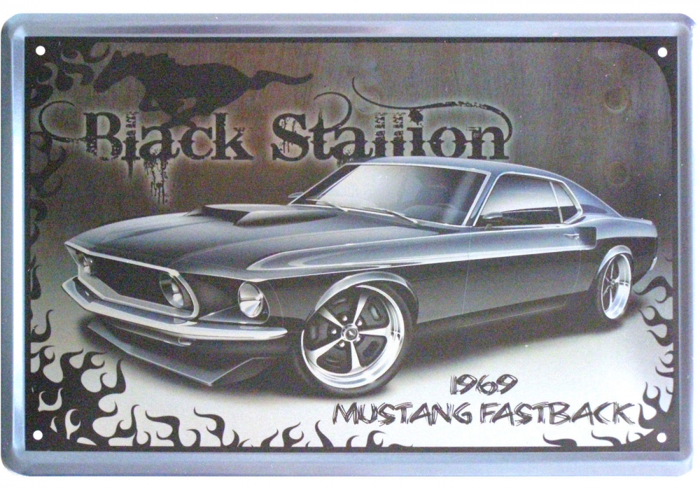 Mustang Auto Blechschild 20 x 30 cm 