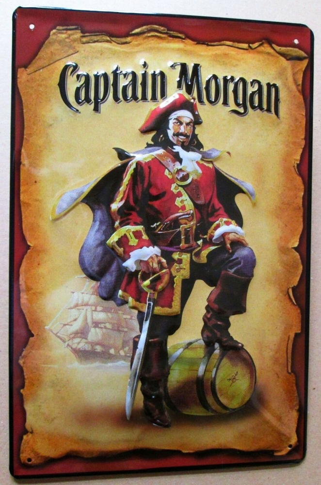 Bild 1 von Blechschild 3D - CAPTAIN MORGAN - PIRAT - HOCHFORMAT