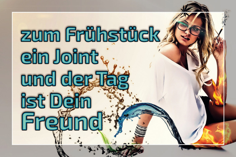 Bild 1 von Blechschild - ZUM FRÜHSTÜCK EIN JOINT UND DER TAG IST DEIN FREUND