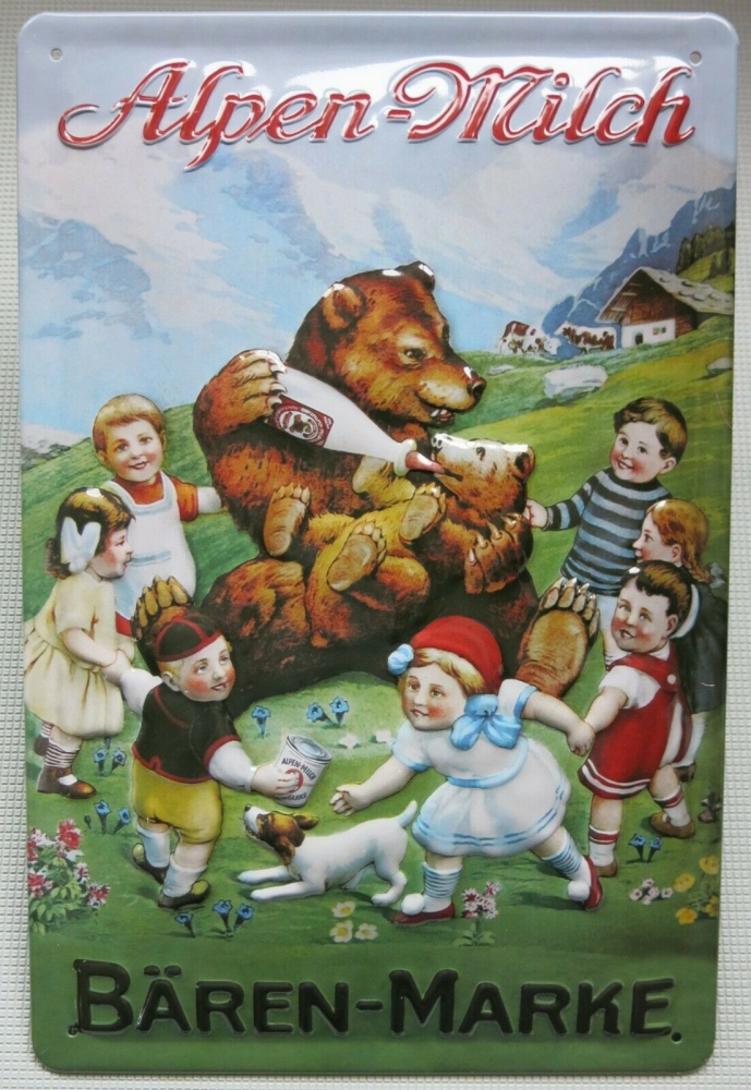 Bild 1 von Blechschild 3D - ALPEN - MILCH - BÄREN - MARKE