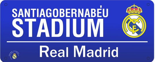 Bild 1 von Blechschild - FC REAL MADRID SANTIAGO - in 2 versch. Farben