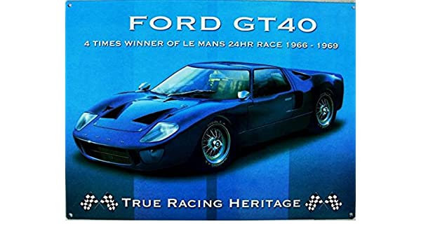 Bild 1 von Blechschild - FORD GT 40-4 TIMES WINNER OF LE MANS