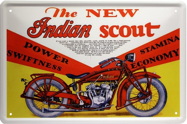 Bild 1 von Blechschild - THE NEW INDIAN SCOUT MOTORRAD