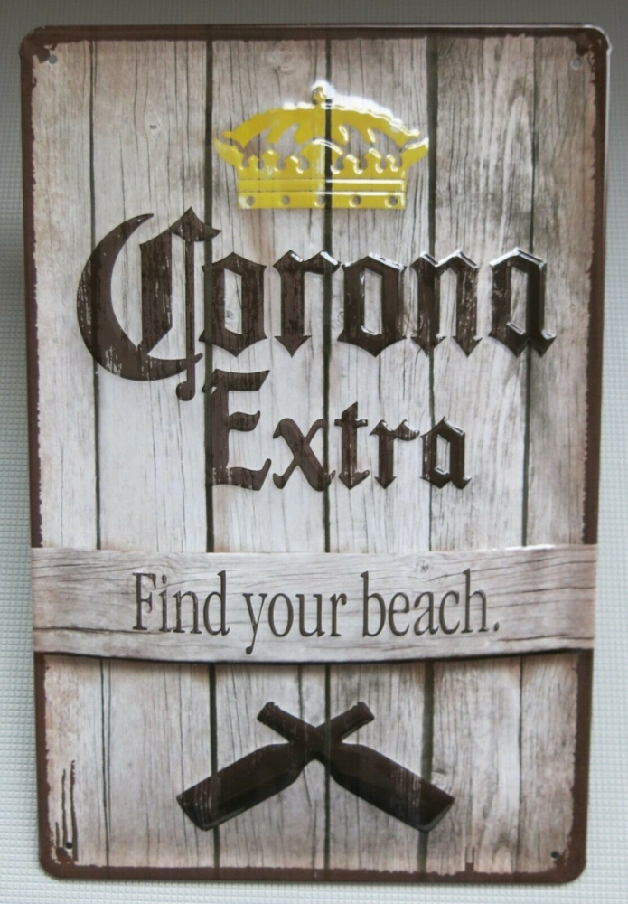 Bild 1 von Blechschild 3D - CORONA EXTRA - FIND YOUR BEACH