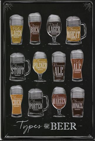 Bild 1 von Rusty Blechschild 3D - TYPES OF BEER