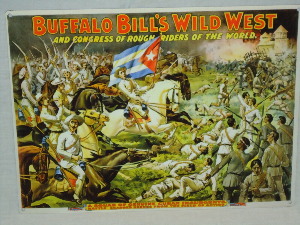 Bild 1 von Blechschild - BUFFALO BILL`S WILD WEST FIELD WAR-lieferbar in 3 versch. Grössen