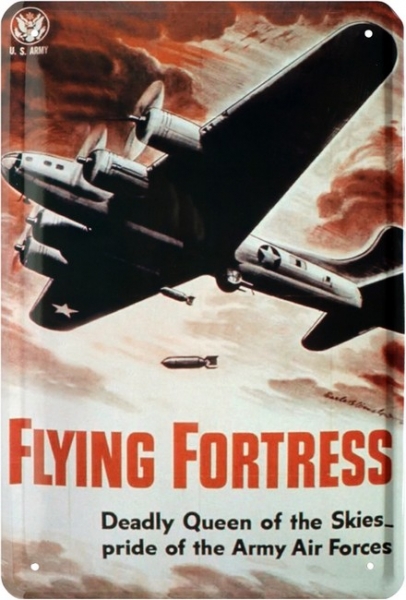 Bild 1 von Blechschild - FLYING FORTRESS BOMBER US AIR FORCE