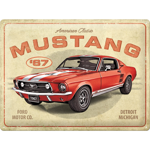 Bild 1 von Blechschild 3D - FORD MUSTANG 67 - FORD CO DETROIT MICHIGAN
