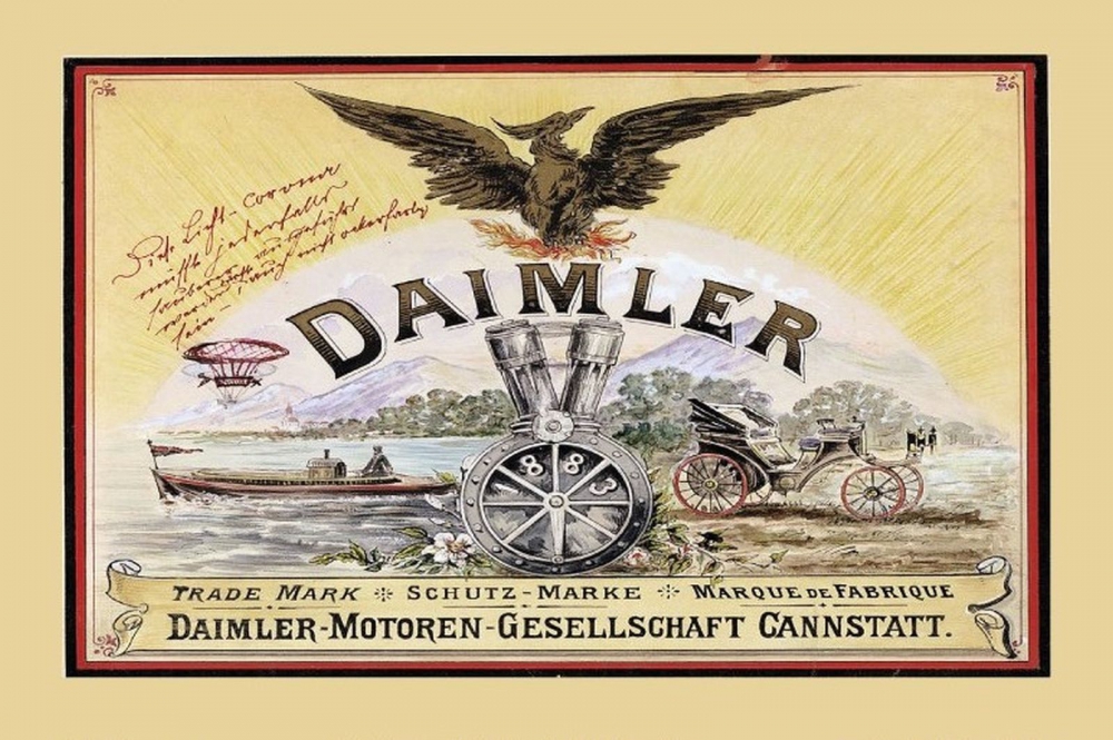 Bild 1 von Blechschild - DAIMLER 1883