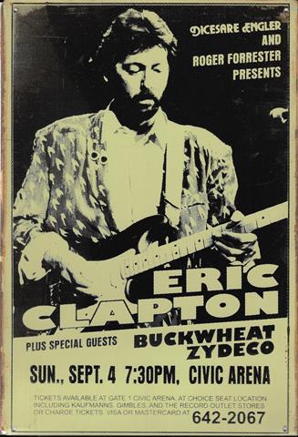 Bild 1 von Rusty Blechschild- ERIC CLAPTON CIVIC ARENA-lieferbar in 3 versch. Grössen