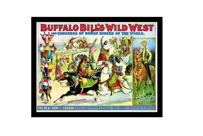 Bild 1 von Blechschild - BUFFALO BILL`S WILD WEST ARAB HORSEMAN- in 3 versch. Grössen lieferbar