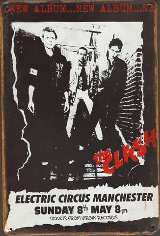 Bild 1 von Rusty Blechschild - THE CLASH IN ELECTRIC CIRCUS-lieferbar in 3 versch. Grössen