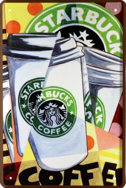 Bild 1 von Blechschild - STARBUCK COFFEE-hoch