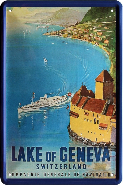 Bild 1 von Blechschild - LAKE OF GENEVA
