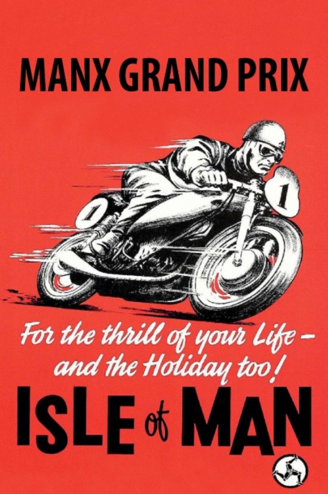 Bild 1 von Blechschild - ISLE OF MAN - MANX GRAND PRIX - ROT