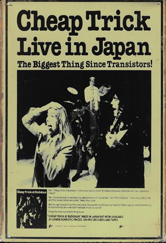 Bild 1 von Rusty Blechschild - CHEAP TRICK - LIVE IN JAPAN - IN 3 versch. Grössen lieferbar