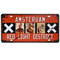 Bild 1 von License Plate Nummernschild - AMSTERDAM RED LIGHT DISTRICT