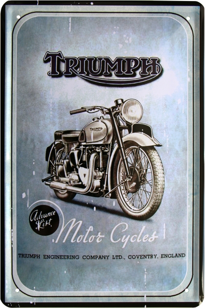 Bild 1 von Blechschild - TRIUMPH - MOTOR CYCLES