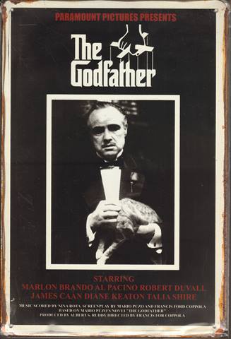 Bild 1 von Rusty Blechschild - THE GODFATHER - lieferbar in 3 versch. Grössen
