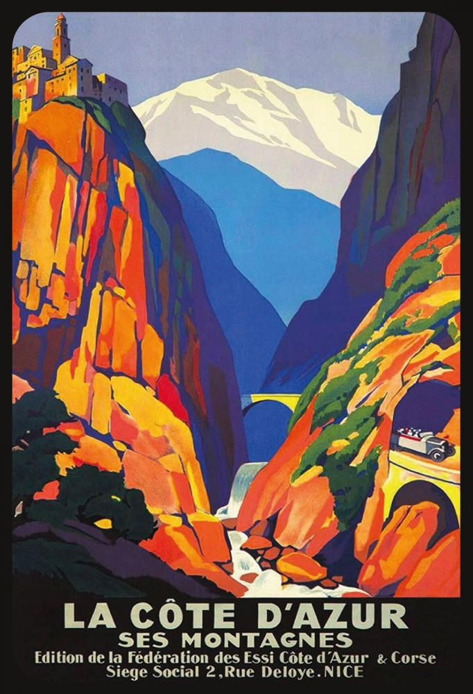 Bild 1 von Blechschild - LA COTE DÀZUR SES MONTAGNESE