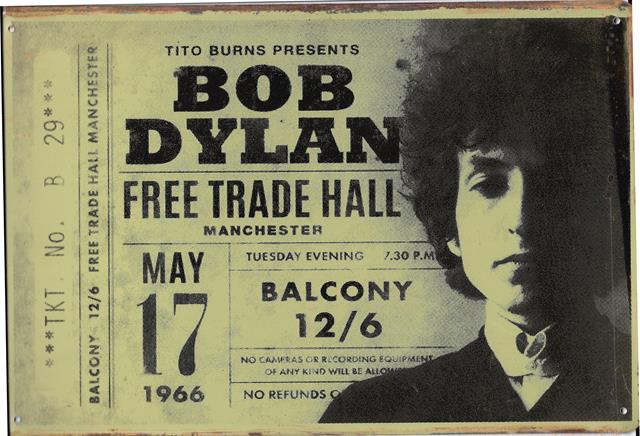 Bild 1 von Rusty Blechschild - BOB DYLAN - FREE TRADE HALL-in 3 versch. Grössen lieferbar