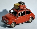 Nostalgie Blechminiatur - FIAT 500 TOPOLINE MIT GEPÄCKTRÄGER