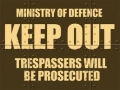 Nostalgie Blechschild - MINISTRY OF DEFENCE - KEEP OUT