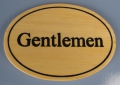 Holzschild oval hell - GENTLEMEN