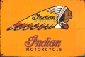Rusty Blechschild - INDIAN MOTORCYCLE - LOGO - ORANGE