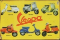 Blechschild - VESPA VARIOUS COLLECTION - in div. Grössen