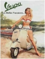 Nostalgie Blechschild - VESPA - LES BELLES VACANCES...