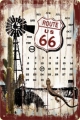 Nostalgie Blechschildkalender - ROUTE 66 - DESERT KALENDER