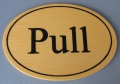 Holzschild oval hell - PULL