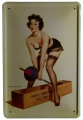 Blechschild - BODY BUILDING SEXY PIN UP GIRL