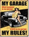 Blechschild - MY GARAGE-MY RULES - GELB -20X30CM