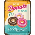 Blechschild - BEST DONUTS IN TOWN - 15X20CM