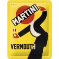 Blechschild 3D - MARTINI - VERMOUTH WAITER YELLOW