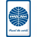 Blechschild 3D - PAN AM - TRAVEL THE WORLD - LOGO