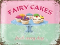 Blechschild - FAIRY CAKES - FRESH EVERY DAY