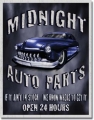 Nostalgie Blechschild - MIDNIGHT AUTO PARTS