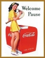 Nostalgie Blechschild - COCA COLA - WELCOMPE PAUSE TENNIS