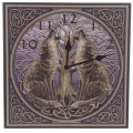 Wanduhr - WÖLFE MIT DEM BAUM DES LEBENS VON LISA PARKER