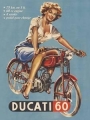 Nostalgie Blechmagnet - DUCATI PIN UP