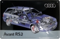 Blechschild 3D - AUDI AVANT RS 2