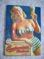 Blechschild - PINUP ORIGINAL BUDWEISER-SEXY GIRL IM BADEANZUG