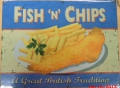 Blechschild - FISH N CHIPS - A GREAT BRITISH TRADITION
