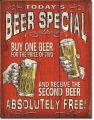 Blechschild - TODAYS BEER SPECIAL - BIER