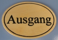 Holzschild oval hell - AUSGANG