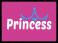 Fussmatte - PRINCESS pink mit blauer Krone